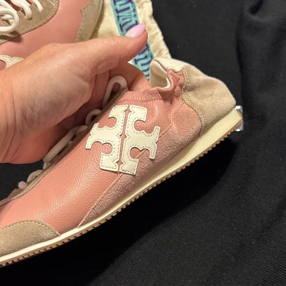 Tory Burch Pink and Cream Sneakers - Picture 7 of 8